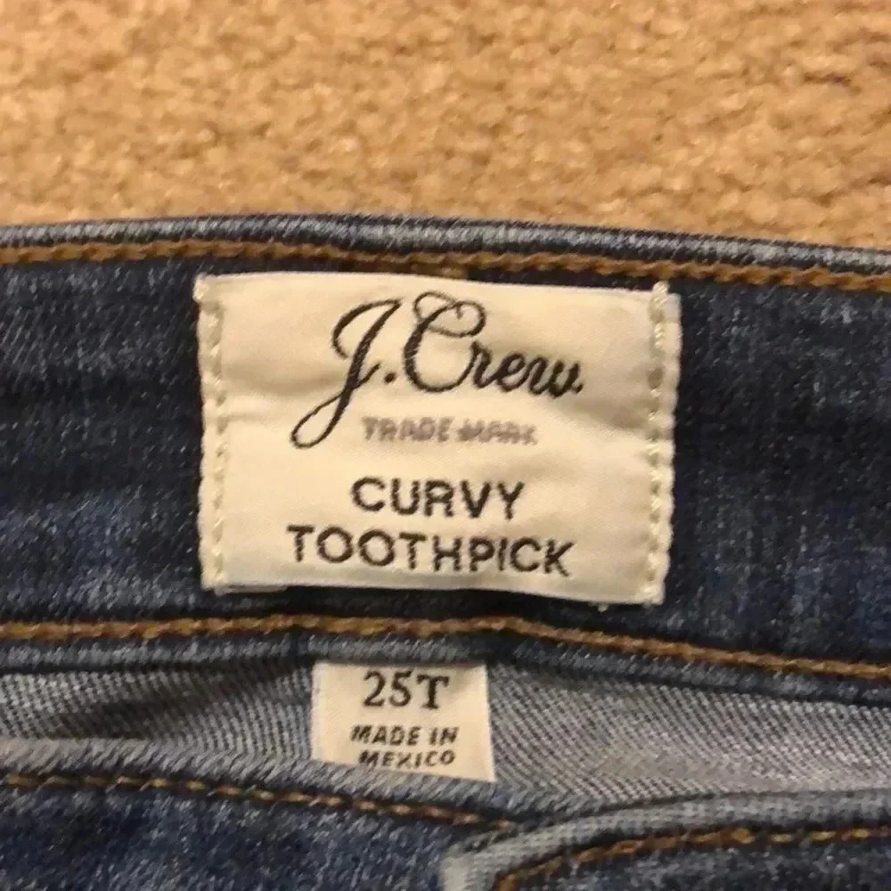 J Crew Curvy toothpick jeans